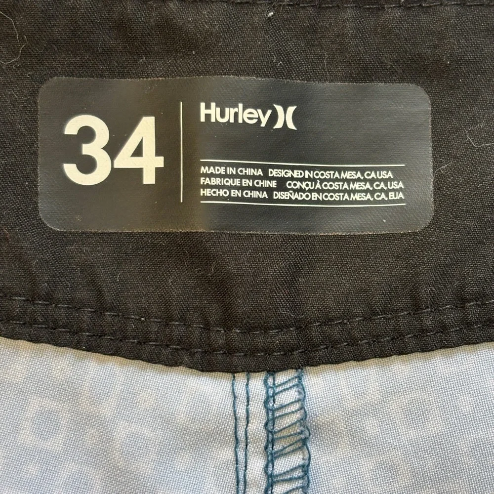 Hurley Swim Shorts 34 Stripe Navy‎ Blue